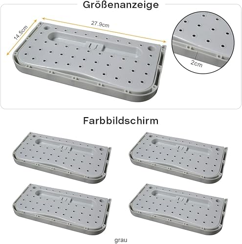 Lot de 4 Supports à Chaussures Pliables - Montage Mural - sans perçage - pour Porte d'entrée, Salle de Bain（Blanc） - Nail Gallerys