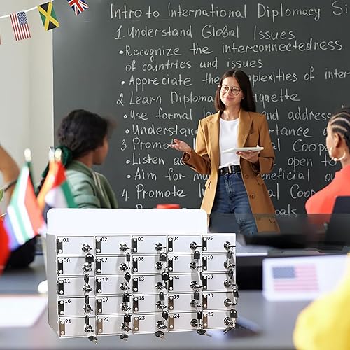 Pounjsd Armoire de Rangement pour TéLéphone Portable avec Serrure et Numérotée, 30/40/50/60 Fentes en Téléphones Portables Armoire de Rangement Mural Casier pour Salle de Classe, Bureau, Examen - Nail Gallerys