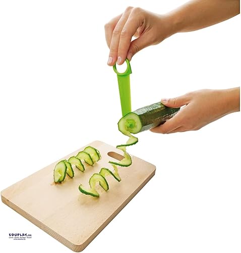 Fackelmann Coupe-Concombre Vert en Spirale ABS 10,8 x 5 x 12 cm - Nail Gallerys