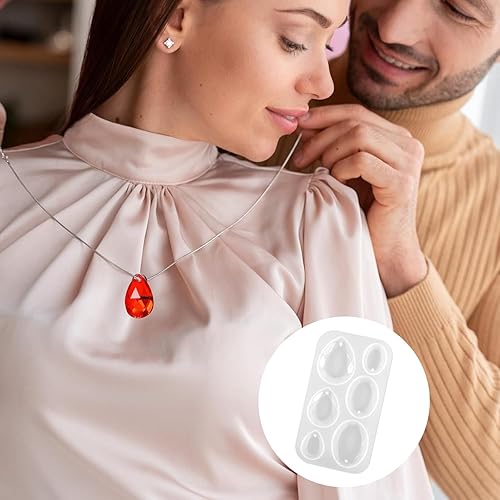 Lot de 2 Moules à Bijoux en Résine Époxy Moule Silicone Bijoux en Forme de Goutte Moules en Résine Époxy pour Bijoux pour Collier, Pendentif et Boucles d'oreilles - Nail Gallerys