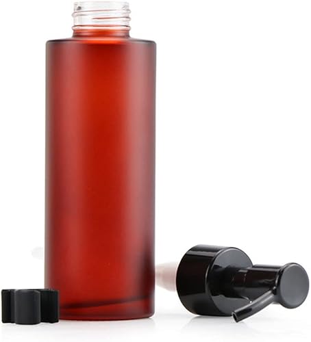 Lot de 2 flacons à pompe vides en verre dépoli de qualité supérieure avec bouchon à pompe noir pour cuisine, salle de bain, comptoir, buanderie - 100 ml - Nail Gallerys