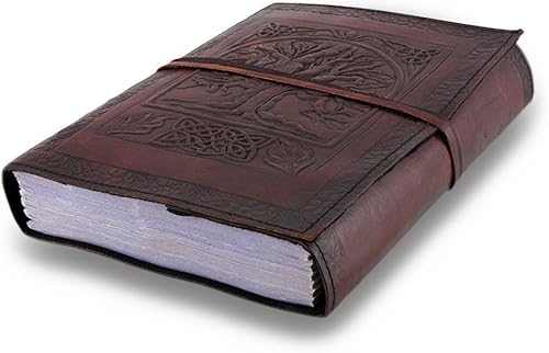 Large Tree of Life Leather Blank Book by AzureGreen - Nail Gallerys