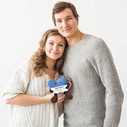 Fulenyi Câlin de Poche au Crochet, Coeur de câlin de Poche, Mignonne de Coeur tricoté, Cadeaux de câlins, Artisanat Fait à la Main, breloque de Poche de tricotée, cœur crocheté, - Nail Gallerys