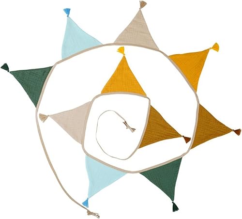 ZUOQIANG 2.6 Mètres Guirlande de Fanions pour Chambre d'enfant, Guirlande en Tissu, Guirlande de Fanions en Tissu Double Face pour Décoration Chambre Enfant - Nail Gallerys