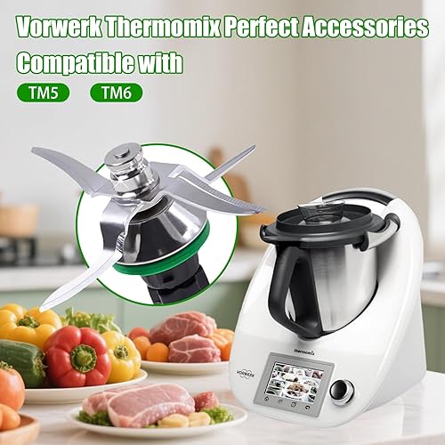 Lame de rechange pour Vorwerk Thermomix TM5 TM6 en acier inoxydable avec bague d'étanchéité - Nail Gallerys
