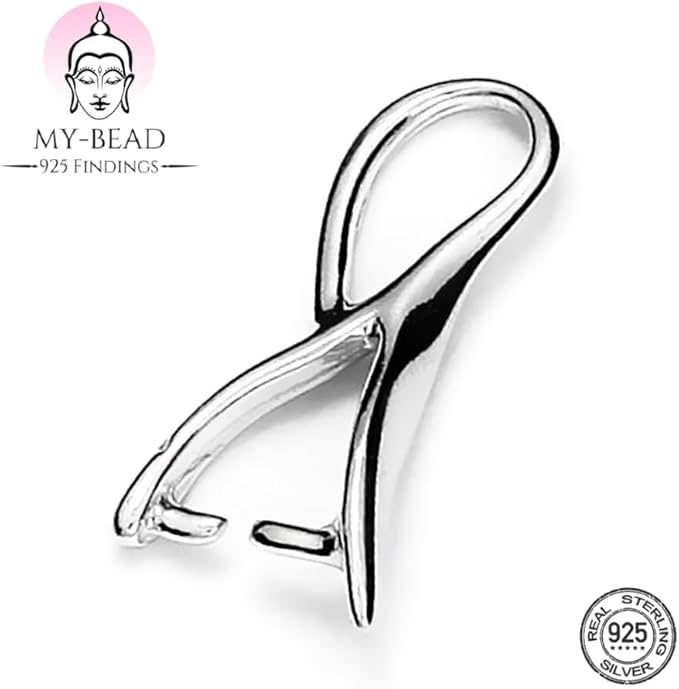 My-Bead 3 pièces Attache Pendentif Boucle 17mm Argent 925 sans Nickel pour la création de Bijoux - Nail Gallerys