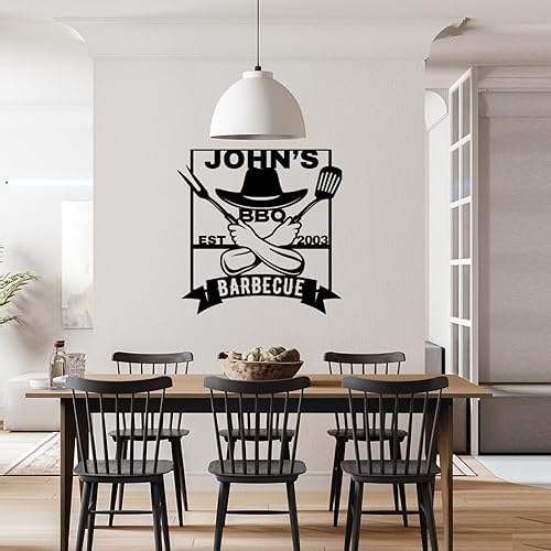 Plaque en métal personnalisable pour barbecue et bar, plaque en acier pour décoration extérieure et intérieure, cadeau de papa, pendaison de crémaillère, anniversaire (style 1) - Nail Gallerys