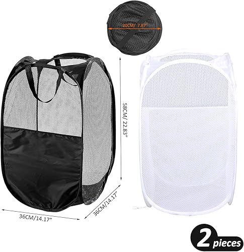 Panier a Linge Pliable en Engrener,Bassine Linge,Avec Poignées Panier a Linge Sale,Lot de 2 Paniers à Linge Pliables et Portable Avec Poches Latérales,Pour Chambre à Coucher,Chambre d'Enfant - Nail Gallerys
