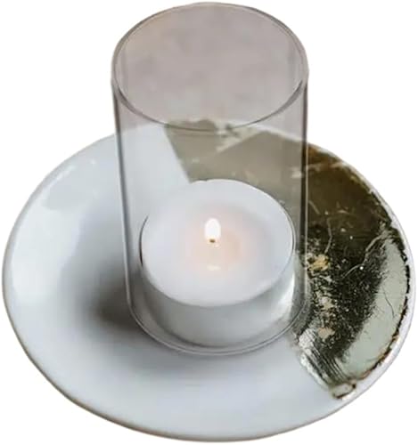 GeRnie 3 pièces Coupe-Vent Bougie Tasses Cylindre Bougie Abat-Jour Verre Transparent Bougie Couvercle Cylindre Chandelier Bougie Tubes bougeoir(10X6X6CM) - Nail Gallerys