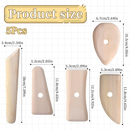 Prasacco Lot de 5 nervures de poterie en argile, outils d'art en céramique, outils de poterie poterie, outils de poterie pour la sculpture de poterie, la sculpture en argile polymère et la - Nail Gallerys