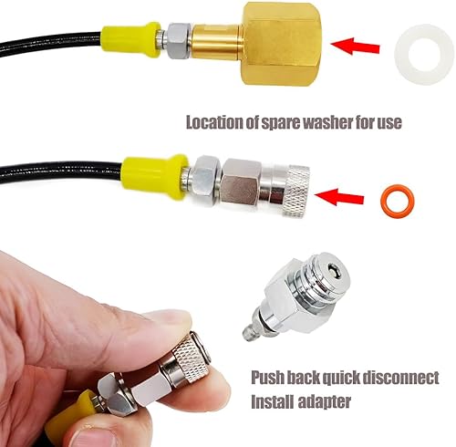 rovrai Adaptateur de tuyau de CO2 haute pression 1,5 m pour machine Grohe Blue Home pour bouteilles de 2 à 10 kg - Nail Gallerys