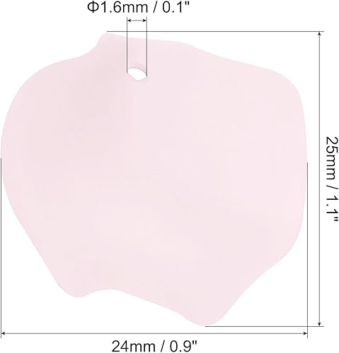 PATIKIL Pendentifs Pétales de 1'/28mm, Lot de 10 Perles en Résine en Vrac pour la Fabrication de Bijoux, Bracelet, Collier, Boucle d'Oreille, Porte-Clés, Rose - Nail Gallerys