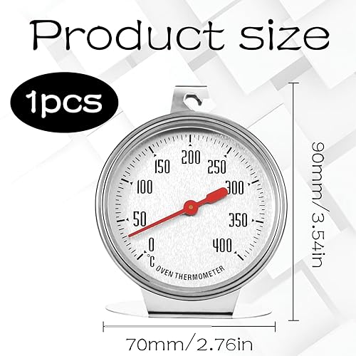 Thermomètre de four, thermomètre de four, thermomètre de four, thermomètre intérieur, thermomètre de four, thermomètre numérique, pour la cuisson, le barbecue et la cuisson (0 ~ 400 °C) - Nail Gallerys