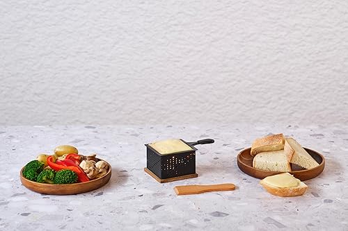 Cosy & Trendy Appareil à Raclette carré en Acier inoxydable+ 1 spatule, 1 personne, Noir - Nail Gallerys