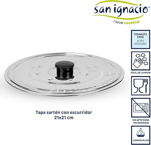 Couvercle poêle en métal avec égouttoir 21 cm collection KINVARA - Nail Gallerys