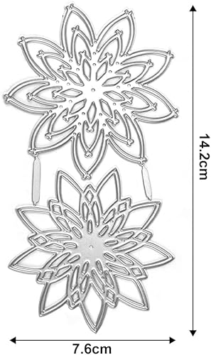 SIYINGSAERY 2 PCS Matrice de Découpe Fleur Matrice de Découpe en Métal Matrices de Découpe pour Scrapbooking Matrice de Découpe pour Scrapbooking Fleurs - Nail Gallerys