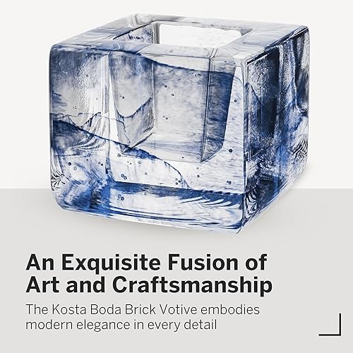 Kosta Boda Brique votives Bleu - Nail Gallerys