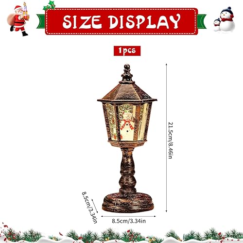 Lanterne de Noël Rotative - Boule à Neige LED Avec Musique - Mini Lanterne Vintage - Nail Gallerys