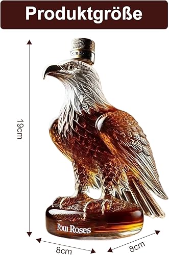 Bouteille de whisky unique Eagle - Drôle d'aigle - Bouteille de whisky de qualité supérieure - Cadeau pour les amateurs de whisky - Père mari ou ami - Décoration de bar amusante (fond rond) - Nail Gallerys