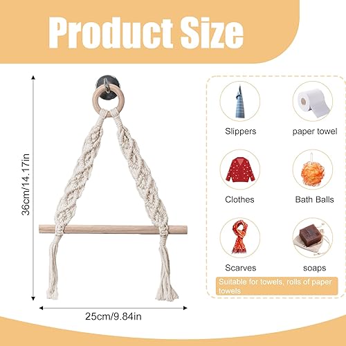 LUHOCIY Porte Papier Toilette sans Percage, Porte Papier Toilette Corde, Support Papier Toilette, pour Les Rouleaux de Papier, Les Serviettes Ou d'autres Petits Objets, Adaptés Aux Chambres à Coucher - Nail Gallerys