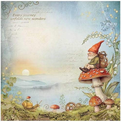 Stamperia - Fabric for Scrapbooking, Albums, Bullet Journalling and More, Polyester, Can be Sewn by Hand or Machine, Suitable for Craft Glue, Perfect for Crafts and Gifting (Hidden Grove) (4 Pack) - Nail Gallerys