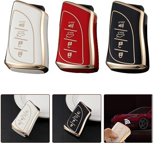 Coque de clé pour Lexus ES, UX, IS, NX, et élégante pour TPU DFor ESign avec couverture complète (noir) - Nail Gallerys