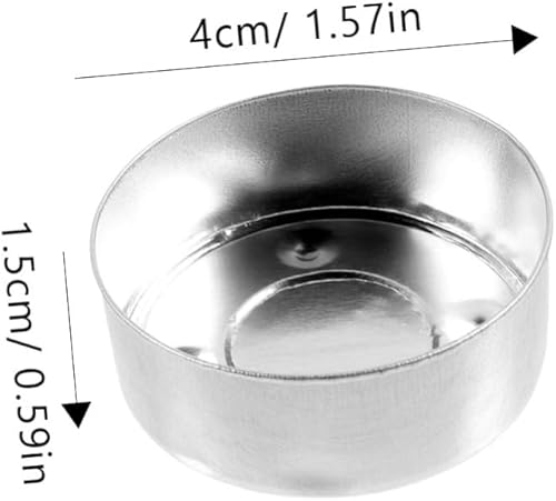 NUOBESTY 1 Jeu Kit De Fabrication De Bougies Bricolage 100 Pièces Tasse De Boîtes De Bougies Chauffe-plat Accessoires Contenants De Bougies En Étain Aluminium Moule Photophore - Nail Gallerys