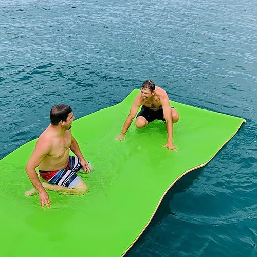 Grand Coussin d'eau Flottant, Tapis De Radeau Flottant en Mousse XPE 3 Couches, Matelas De Natation en Mousse Enroulable pour Piscine, Rivière, Lac Et Océan - Nail Gallerys