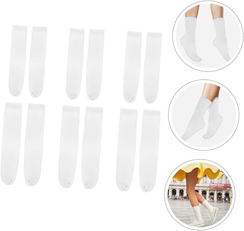 EXCEART 6 Paires Chaussettes sublimées thermal socks chaussettes de sport sublimées sublimation de chaussettes vierges chaussettes blanches chaussettes d'impression recto-verso coton - Nail Gallerys