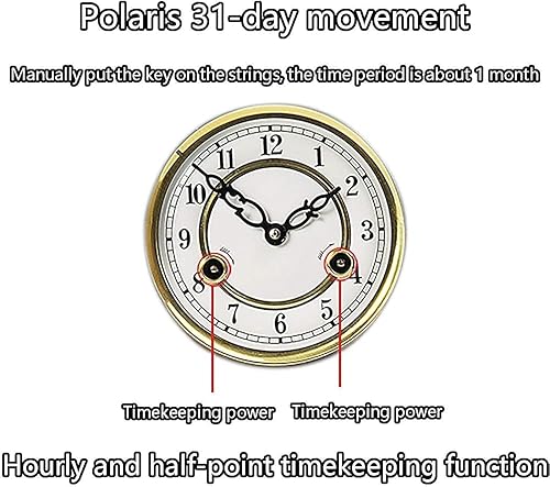 GWWBD Pendule en bois avec carillons Westminster Horloge de table mécanique pour salon, bureau, décoration d'intérieur, marron - Nail Gallerys