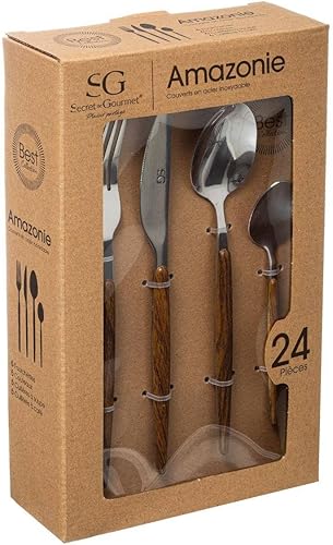 Ménagère 24 pièces Couverts en INOX modèle ie - Secret de Gourmet - Nail Gallerys