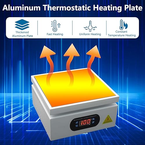Station de chauffage 500 W, plaque de chauffage électronique, station de préchauffage numérique, LCD, micro-ordinateur électrique, Rework Heater Lab pour chauffage des composants - Nail Gallerys