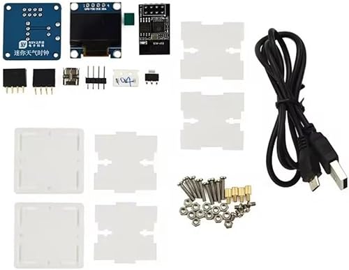 Persistence Kit Électronique DIY ESP8266 Mini Horloge de Prévision Météo Kit WiFi en Réseau avec Écran OLED et Boîtier de Soudage DIY - Nail Gallerys