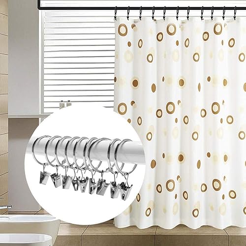 Anneaux de Rideau en métal 20 Pinces à Rideaux en métal Anneaux de Rideau de 38 mm avec Pinces Anneaux de Rideaux antirouille Anneaux Suspendus - Nail Gallerys