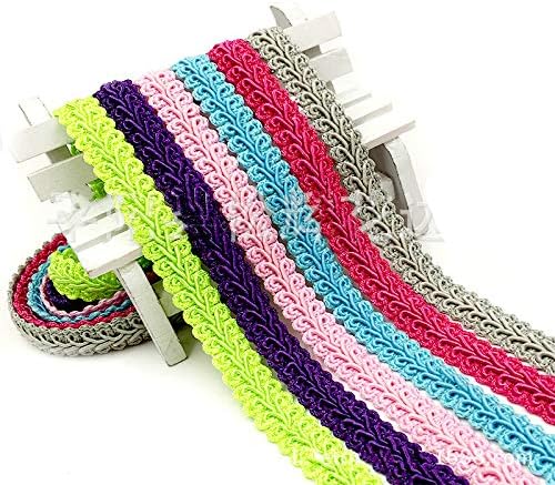 Yalulu Ruban décoratif tressé - 25 m - En dentelle - Idéal comme cadeau ou décoration de mariage - Bordeaux - Nail Gallerys