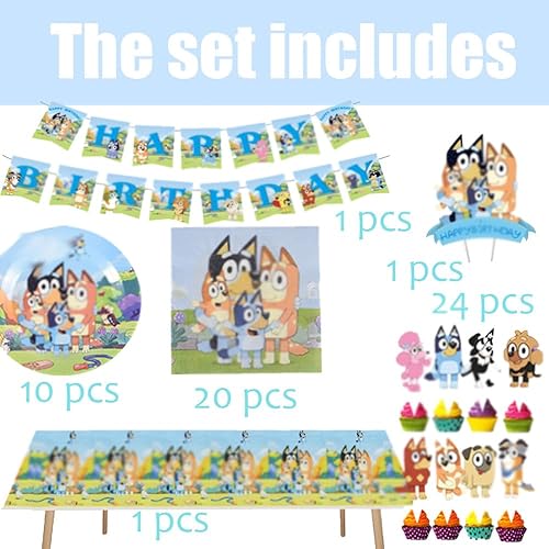 Ensemble de fête d'anniversaire pour enfants, drapeaux, ensembles de vaisselle, serviettes assorties, nappe festive et accessoires de gâteau. Parfait pour les célébrations avec 20 invités, idéal pour - Nail Gallerys