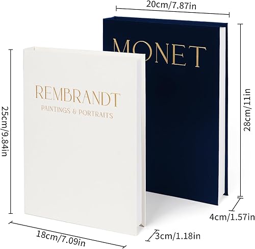 TOWEBOORY Lot de 2 Livres Décoratifs, Faux Livres Décoratifs Faux Livre de Rangement Empilés Livre de Décoration de Mode Livre Décoratif avec Espace de Rangement pour Tables Basses, Etagères - Nail Gallerys