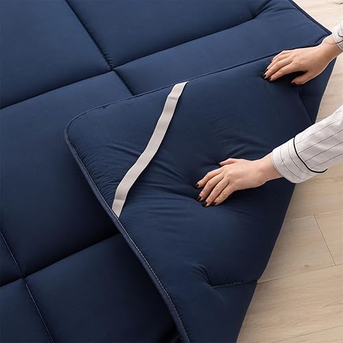 DSAoTeng Matelas de sol pour lit simple, matelas futon doux et respirant, tatami japonais, portable, enroulable, épais, pliable, pour lit de dortoir d'étudiant (gris, 90 x 200 cm) - Nail Gallerys