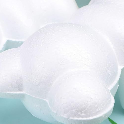 Générique 6 Pièces Formes d'ours en Mousse Modélisation Polystyrène Polystyrène Mousse Ours Moules Blanc Bricolage Artisanat pour La Composition Florale Cadeau Décoration de Mariage 20 Cm - Nail Gallerys