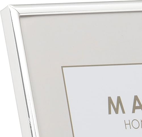 Maturi 13 x 18 cm Cadre Photo Bord Fin Plaqué Argent, 5 x 7 pouces - Nail Gallerys