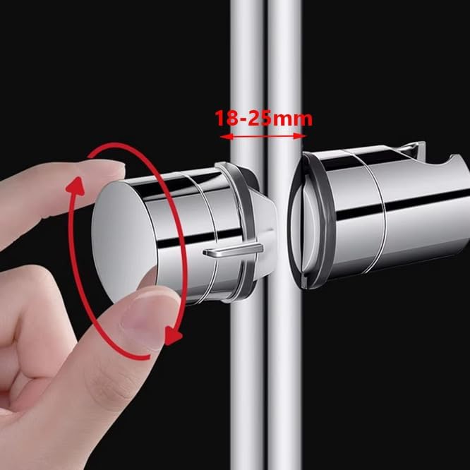 DuschDream® Support universel pour pommeau de douche - Support de pommeau de douche réglable - Support de douche pour barre de 18 à 25 mm - Support de pommeau de douche - Support de pommeau de douche - Nail Gallerys