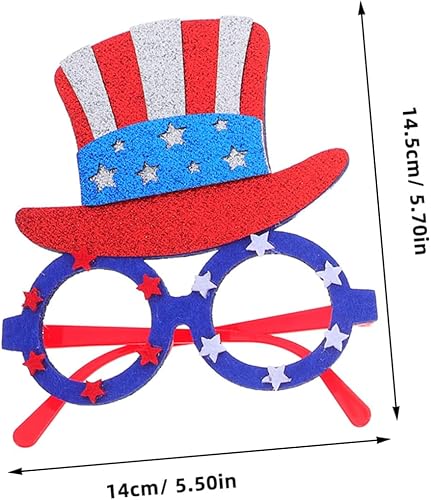 CAXUSD 4 Pièces Lunettes du Jour de l'indépendance Lunettes patriotiques USA Lunettes festives USA Lunettes de Costume Accessoires Photo Accessoires de la fête de l'indépendance Plastique - Nail Gallerys