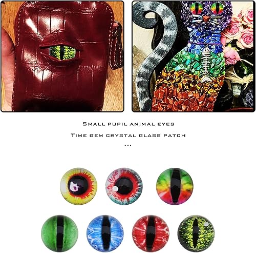 Be In Your Mind 32x (16 Paires) Yeux de Dragon Fantaisie Yeux Cabochon en Verre pour Poupée d'argile Faisant des Sculptures Artisanat DIY Fabrication de Bijoux 16 Styles 20mm - Nail Gallerys