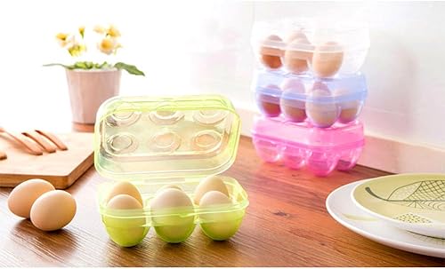 YOHA Boîte de rangement transparente pour œufs - 6 compartiments - Distributeur d'œufs - Pour réfrigérateur, camping, pique-nique, voyage - Portable - Transparent 1 - Nail Gallerys