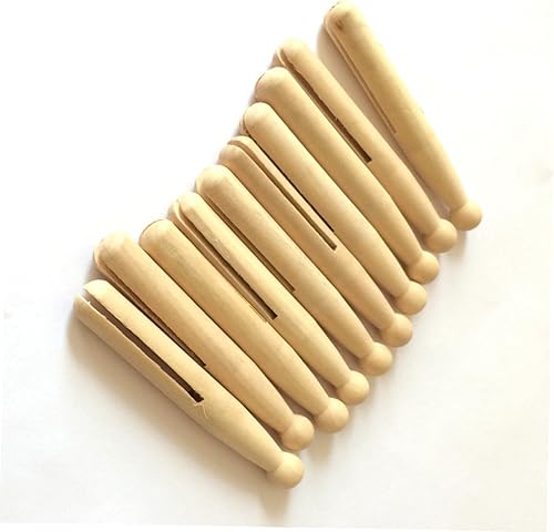 PERSELOSO 10 Pièces De Poupée En Bois Épingles Décorations Pinces à Linge Rose Cheville Poupées Poupée Épingle à Linge En Bois Bambou - Nail Gallerys