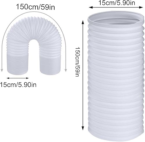 Tuyau Climatiseur Mobile, Extracteur D'air, Rallonge Evacuation Clim 150 Mm X 2m, PP Pour Chauffage Et Climatisation, Seche Linge, Ventilateur Extracteur Air - Nail Gallerys