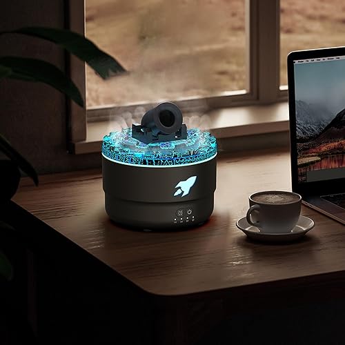Humidificateur d'aromathérapie Jlobnyiun avec diffuseur d'huile, veilleuse et arrêt automatique - Violet - Nail Gallerys