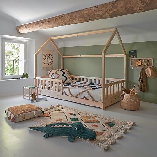 Laïba Kids Lit cabane Enfant Oasis des Rêves Beige - Bois 90x190 cm - Nail Gallerys