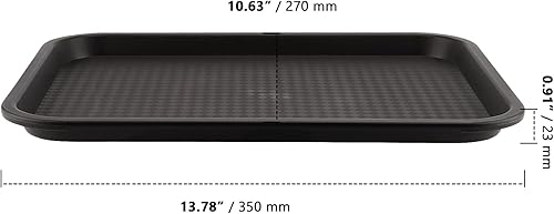 ZOENHOU Lot de 10 plateaux rectangulaires en plastique de 35,6 x 25,4 cm pour restauration rapide - Nail Gallerys