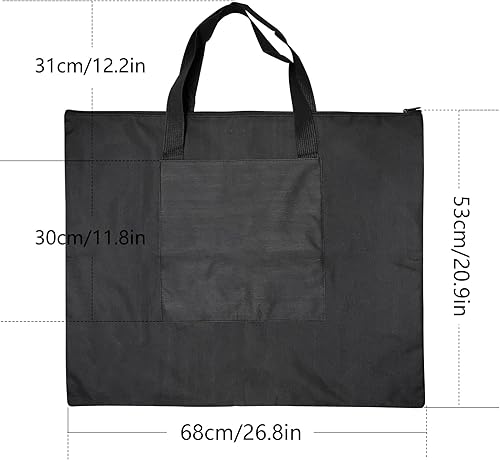 LTHERMELK Sac de transport A2 - Étanche - Avec poignées - Pour planche à dessin - Noir, Noir , Décontracté, pratique - Nail Gallerys